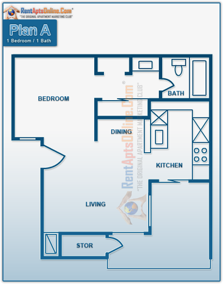 This image is the visual schematic representation of 'Aliena' in Rose Pointe Apartments.