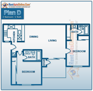 This image is the visual schematic representation of Double Gold in Rose Pointe Apartments.